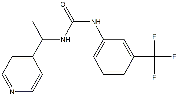 1-(1-pyridin-4-ylethyl)-3-[3-(trifluoromethyl)phenyl]urea Struktur