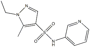 1-ethyl-5-methyl-N-pyridin-3-ylpyrazole-4-sulfonamide Struktur