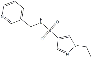 1-ethyl-N-(pyridin-3-ylmethyl)pyrazole-4-sulfonamide Struktur