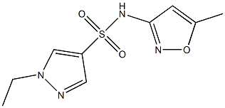 1-ethyl-N-(5-methyl-1,2-oxazol-3-yl)pyrazole-4-sulfonamide Struktur