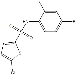 5-chloro-N-(4-fluoro-2-methylphenyl)thiophene-2-sulfonamide Struktur