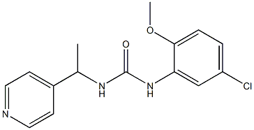 1-(5-chloro-2-methoxyphenyl)-3-(1-pyridin-4-ylethyl)urea Struktur