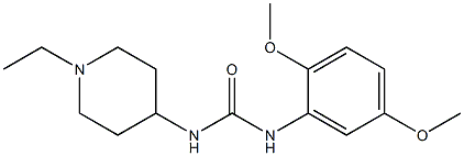 1-(2,5-dimethoxyphenyl)-3-(1-ethylpiperidin-4-yl)urea Struktur