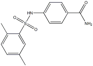 4-[(2,5-dimethylphenyl)sulfonylamino]benzamide Struktur