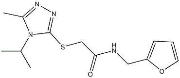 N-(furan-2-ylmethyl)-2-[(5-methyl-4-propan-2-yl-1,2,4-triazol-3-yl)sulfanyl]acetamide Struktur