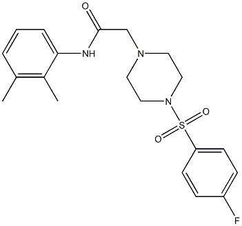 N-(2,3-dimethylphenyl)-2-[4-(4-fluorophenyl)sulfonylpiperazin-1-yl]acetamide Struktur