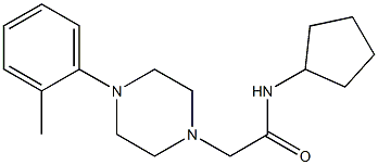 N-cyclopentyl-2-[4-(2-methylphenyl)piperazin-1-yl]acetamide Struktur