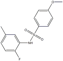 N-(2-fluoro-5-methylphenyl)-4-methoxybenzenesulfonamide Struktur