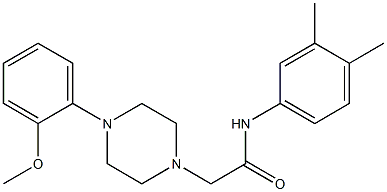 N-(3,4-dimethylphenyl)-2-[4-(2-methoxyphenyl)piperazin-1-yl]acetamide Struktur