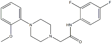 N-(2,4-difluorophenyl)-2-[4-(2-methoxyphenyl)piperazin-1-yl]acetamide Struktur