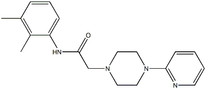 N-(2,3-dimethylphenyl)-2-(4-pyridin-2-ylpiperazin-1-yl)acetamide Struktur