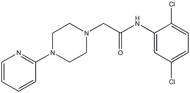 N-(2,5-dichlorophenyl)-2-(4-pyridin-2-ylpiperazin-1-yl)acetamide Struktur