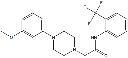 2-[4-(3-methoxyphenyl)piperazin-1-yl]-N-[2-(trifluoromethyl)phenyl]acetamide Struktur