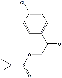 [2-(4-chlorophenyl)-2-oxoethyl] cyclopropanecarboxylate Struktur