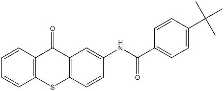 4-tert-butyl-N-(9-oxothioxanthen-2-yl)benzamide Struktur