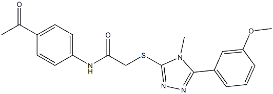 N-(4-acetylphenyl)-2-[[5-(3-methoxyphenyl)-4-methyl-1,2,4-triazol-3-yl]sulfanyl]acetamide Struktur