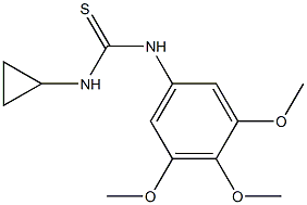 1-cyclopropyl-3-(3,4,5-trimethoxyphenyl)thiourea Struktur