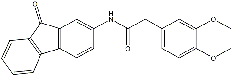 2-(3,4-dimethoxyphenyl)-N-(9-oxofluoren-2-yl)acetamide Struktur