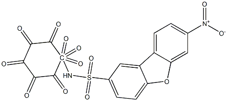 7-nitro-N-(4-octoxyphenyl)dibenzofuran-2-sulfonamide Struktur