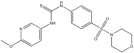 1-(6-methoxypyridin-3-yl)-3-(4-morpholin-4-ylsulfonylphenyl)thiourea Struktur