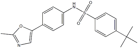 4-tert-butyl-N-[4-(2-methyl-1,3-oxazol-5-yl)phenyl]benzenesulfonamide Struktur