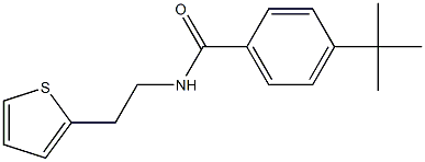 4-tert-butyl-N-(2-thiophen-2-ylethyl)benzamide Struktur