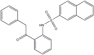 N-[2-(2-phenylacetyl)phenyl]naphthalene-2-sulfonamide Structure