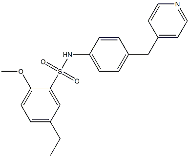 5-ethyl-2-methoxy-N-[4-(pyridin-4-ylmethyl)phenyl]benzenesulfonamide Struktur