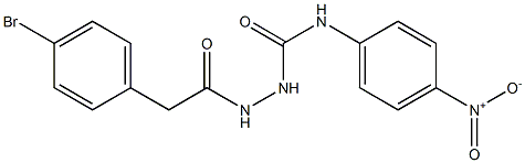 1-[[2-(4-bromophenyl)acetyl]amino]-3-(4-nitrophenyl)urea Struktur