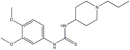 1-(3,4-dimethoxyphenyl)-3-(1-propylpiperidin-4-yl)thiourea Struktur