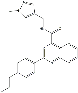 N-[(1-methylpyrazol-4-yl)methyl]-2-(4-propylphenyl)quinoline-4-carboxamide Structure