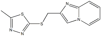 2-(imidazo[1,2-a]pyridin-2-ylmethylsulfanyl)-5-methyl-1,3,4-thiadiazole Struktur