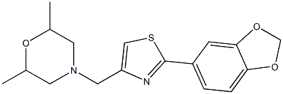 4-[[2-(1,3-benzodioxol-5-yl)-1,3-thiazol-4-yl]methyl]-2,6-dimethylmorpholine Struktur