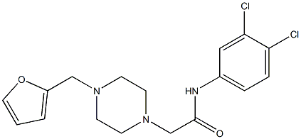 N-(3,4-dichlorophenyl)-2-[4-(furan-2-ylmethyl)piperazin-1-yl]acetamide Struktur