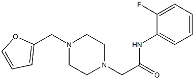 N-(2-fluorophenyl)-2-[4-(furan-2-ylmethyl)piperazin-1-yl]acetamide Struktur