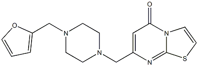 7-[[4-(furan-2-ylmethyl)piperazin-1-yl]methyl]-[1,3]thiazolo[3,2-a]pyrimidin-5-one Struktur