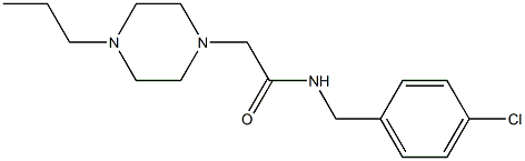 N-[(4-chlorophenyl)methyl]-2-(4-propylpiperazin-1-yl)acetamide Struktur