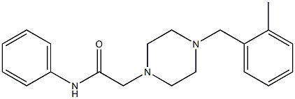 2-[4-[(2-methylphenyl)methyl]piperazin-1-yl]-N-phenylacetamide Struktur