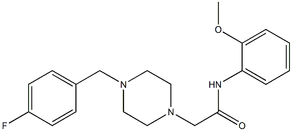 2-[4-[(4-fluorophenyl)methyl]piperazin-1-yl]-N-(2-methoxyphenyl)acetamide Struktur