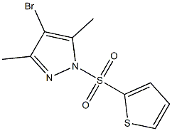 4-bromo-3,5-dimethyl-1-thiophen-2-ylsulfonylpyrazole Struktur