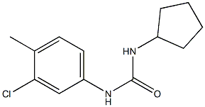 1-(3-chloro-4-methylphenyl)-3-cyclopentylurea Struktur