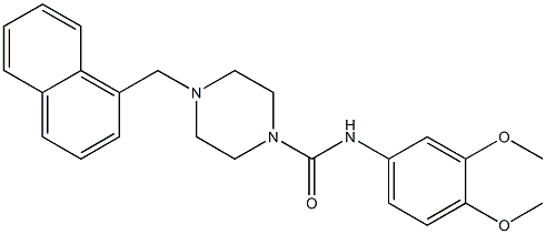 N-(3,4-dimethoxyphenyl)-4-(naphthalen-1-ylmethyl)piperazine-1-carboxamide Struktur