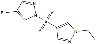 4-(4-bromopyrazol-1-yl)sulfonyl-1-ethylpyrazole Struktur