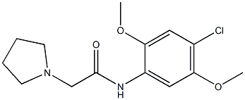 N-(4-chloro-2,5-dimethoxyphenyl)-2-pyrrolidin-1-ylacetamide Struktur