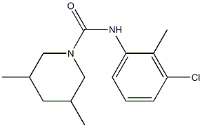 N-(3-chloro-2-methylphenyl)-3,5-dimethylpiperidine-1-carboxamide Struktur