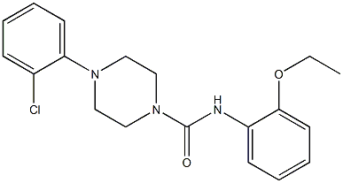 4-(2-chlorophenyl)-N-(2-ethoxyphenyl)piperazine-1-carboxamide Struktur