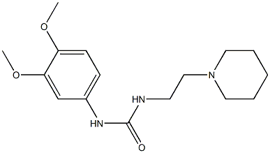 1-(3,4-dimethoxyphenyl)-3-(2-piperidin-1-ylethyl)urea Struktur