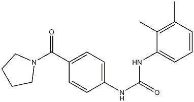 1-(2,3-dimethylphenyl)-3-[4-(pyrrolidine-1-carbonyl)phenyl]urea Struktur