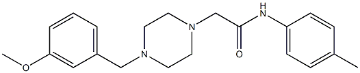 2-[4-[(3-methoxyphenyl)methyl]piperazin-1-yl]-N-(4-methylphenyl)acetamide Struktur