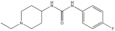 1-(1-ethylpiperidin-4-yl)-3-(4-fluorophenyl)urea Struktur